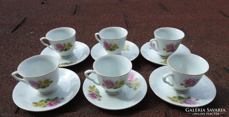 Set of old floral Chinese coffee pattern