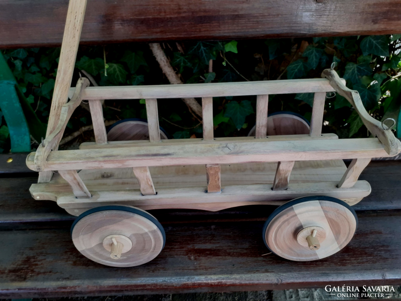 Small hardwood cart made by old handicrafts
