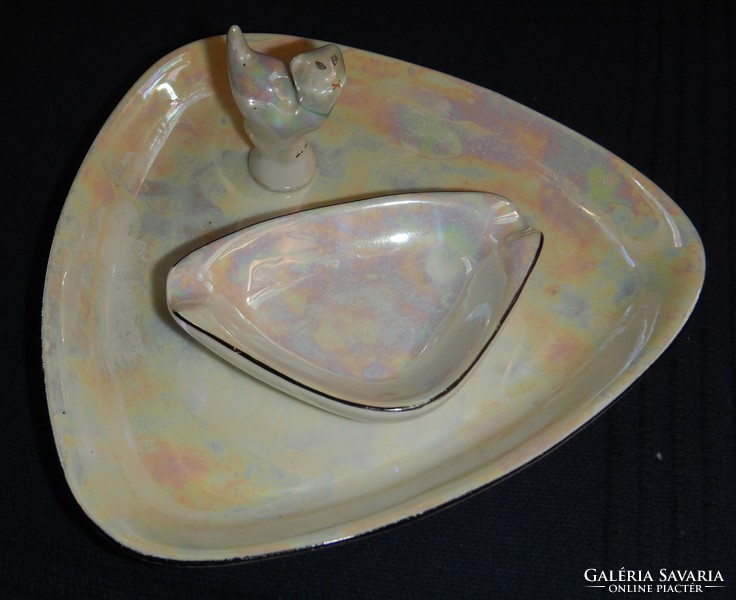 Ravenhouse, chandelier glazed ashtray set