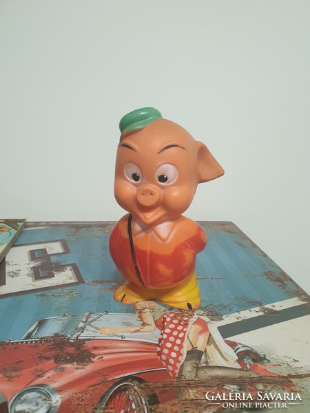 Old piggy rubber figurine