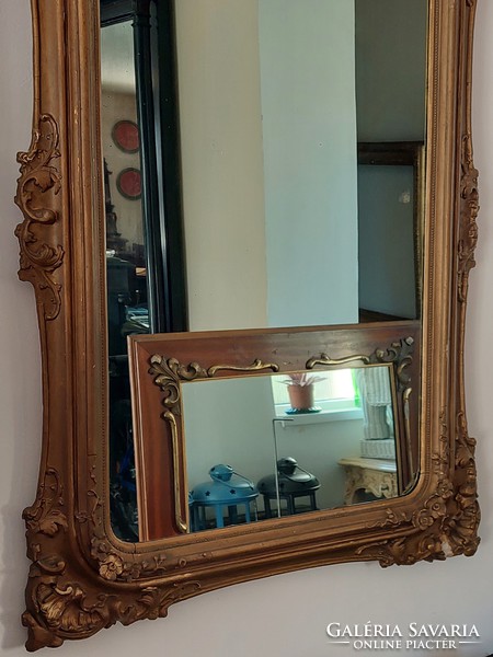 Hatalmas szalon  biedermeier tükör 132 cm x 89 cm