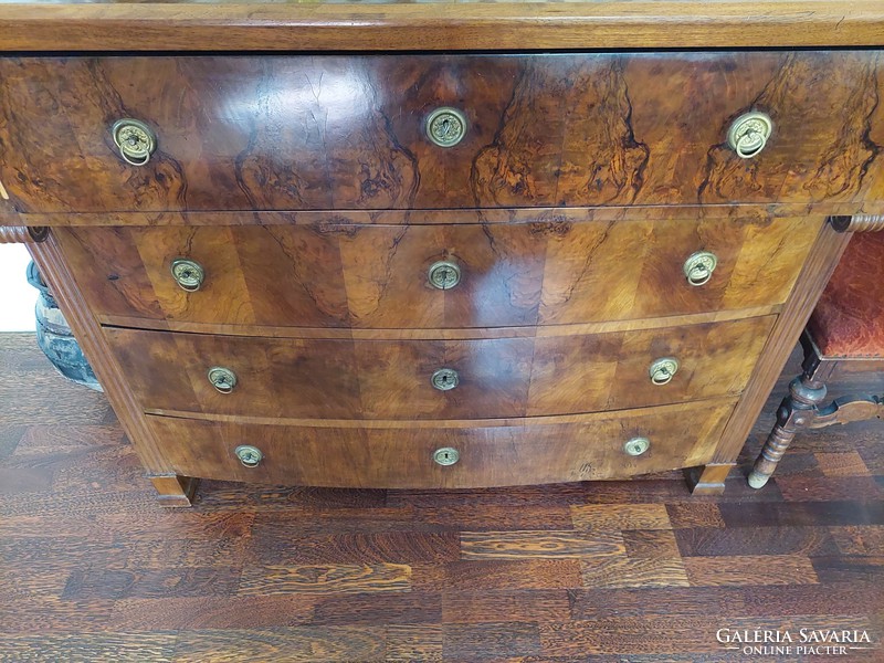 Original large belly Biedermeier chest of drawers