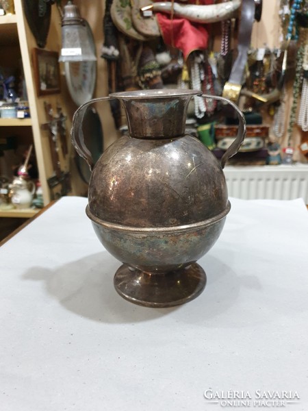 Old silver-plated vase