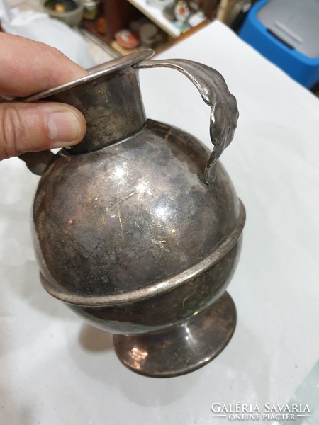 Old silver-plated vase