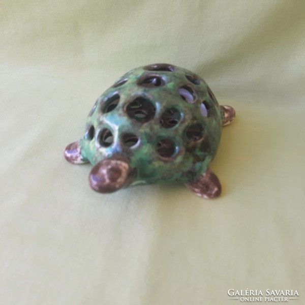 Ceramic turtle, work of applied art.