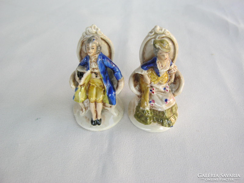 Altwien porcelán miniatűr barokk pár