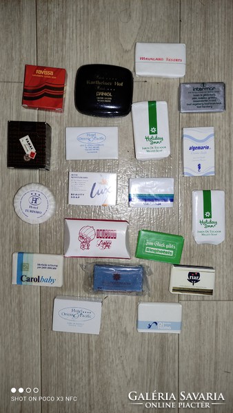 Különböző vintage igazán ritka mini/hotel szappan 19 darab együtt