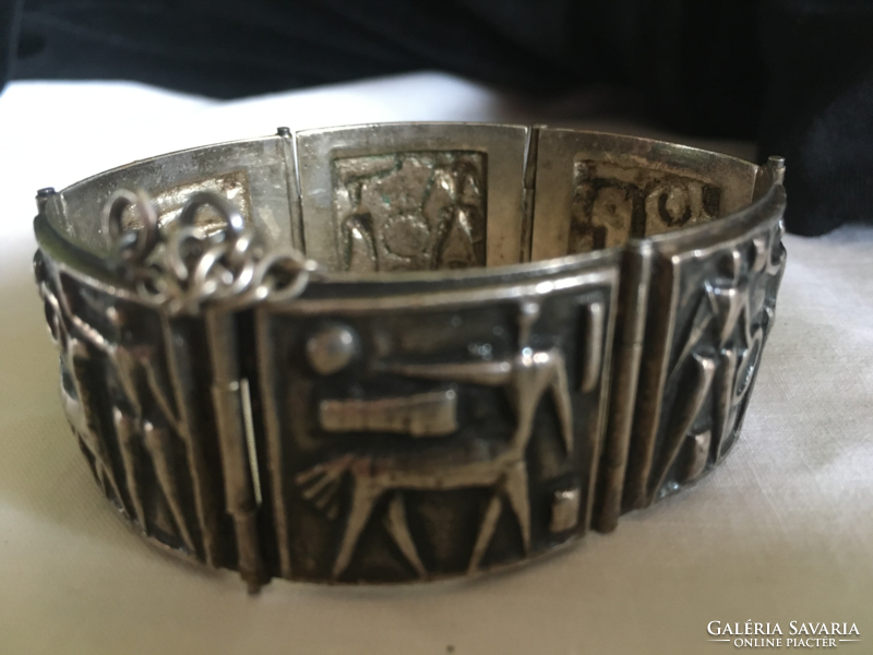 László Dömötör / 1914-1994 / craftsman bracelet - silver-plated - in excellent condition