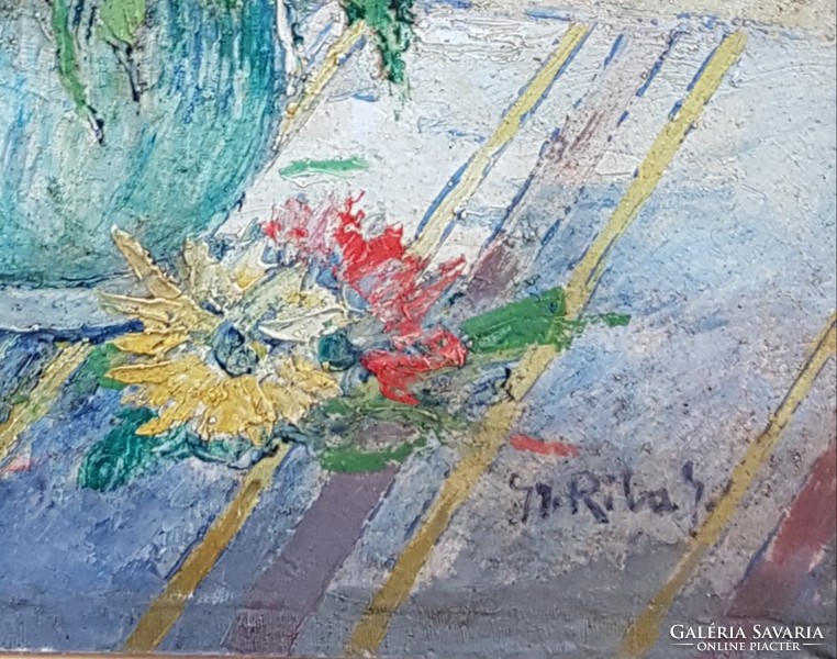 Gy. János Riba (1905-1973): still life with flowers