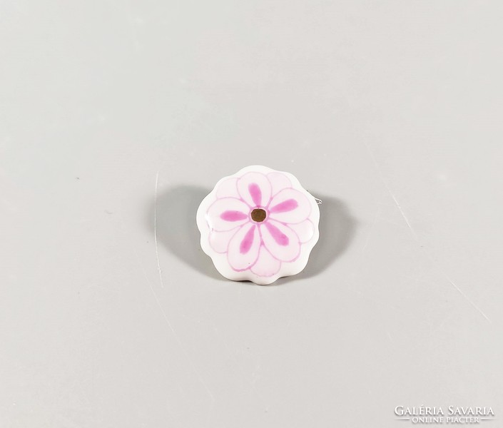 Herend purple floral badge 4 cm., Flawless! (I090)