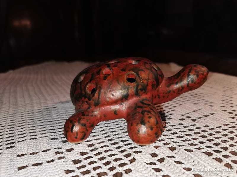 Pond head ceramic, turtle ikebana - intact