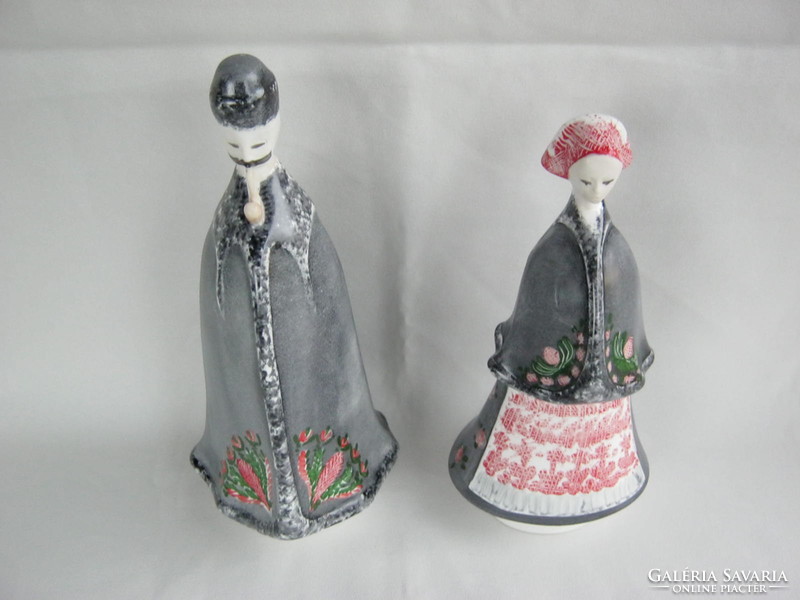 Aquincumi porcelán ritka festésű népviseletes pár