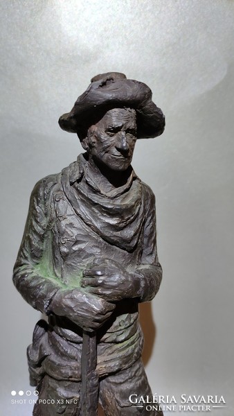 Michael Garman bronze metal cowboy statue marked