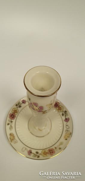 Zsolnay, flower decorated candlestick
