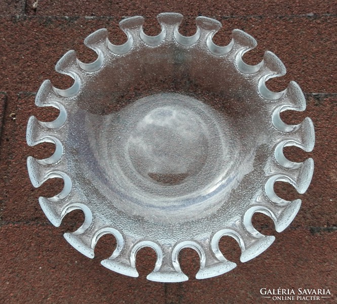 Curled glass centerpiece - serving bowl