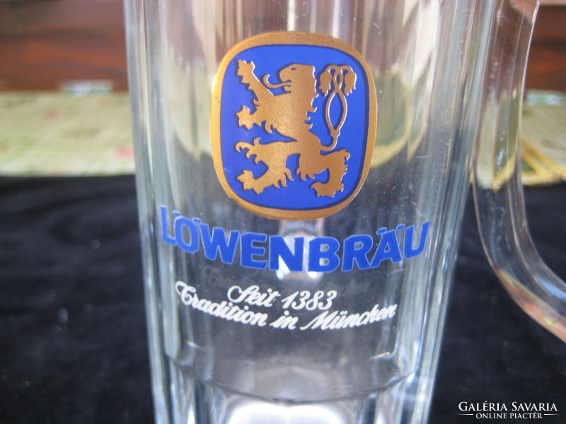 Bavarian, Lövenbrau, beer krigli from 2 bottles
