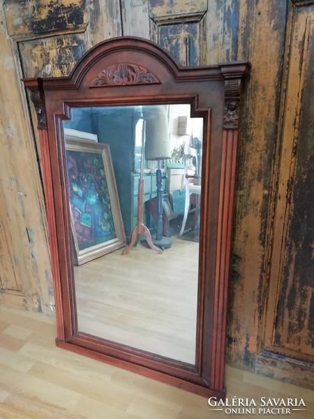 Old German renovated mirror from the 20th century. From the beginning