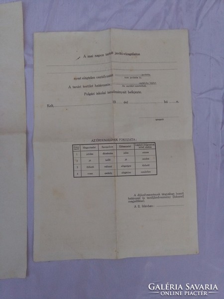 Polgári leányiskolai bizonyítvány - 1934/35/36 - három darab együtt