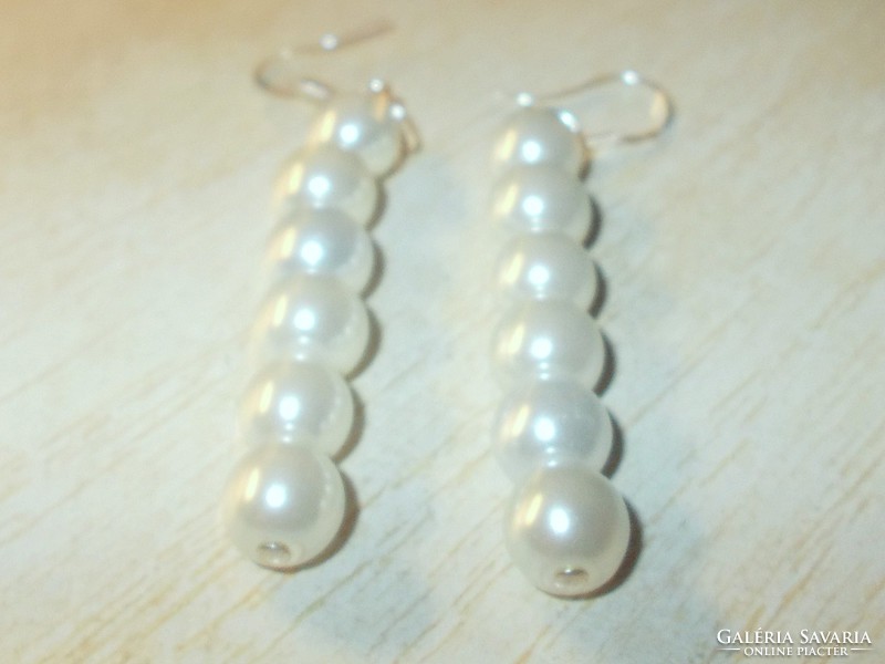 Off-white shell pearl pearl earrings 6 cm!