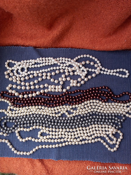 Long tekla pearl necklace 6 pieces