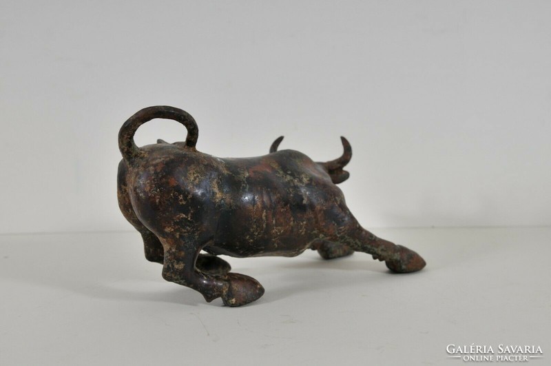 Antique Chinese buffalo, bronze figurine, 19th Century