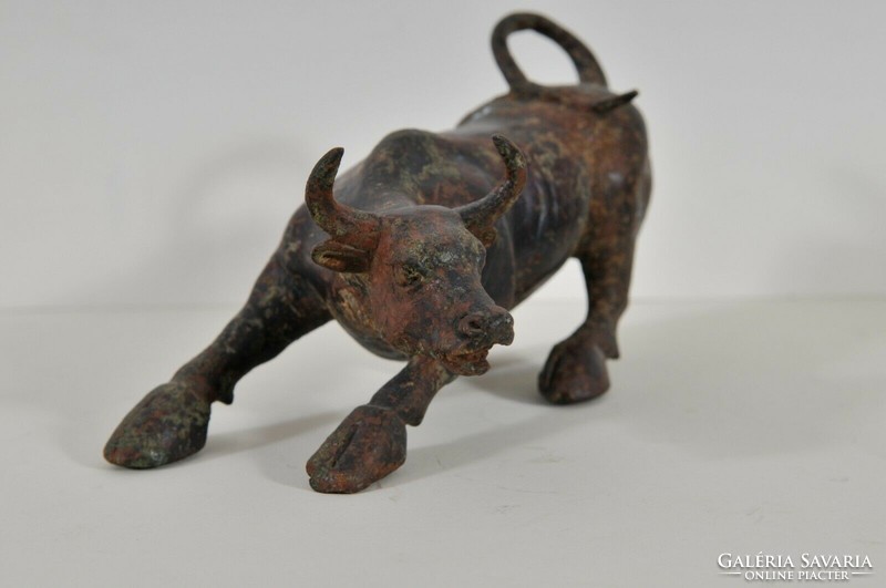 Antique Chinese buffalo, bronze figurine, 19th Century