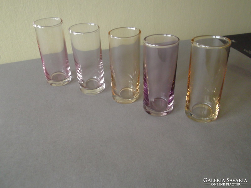 Set of colored liqueur glasses 5 pcs for sale!