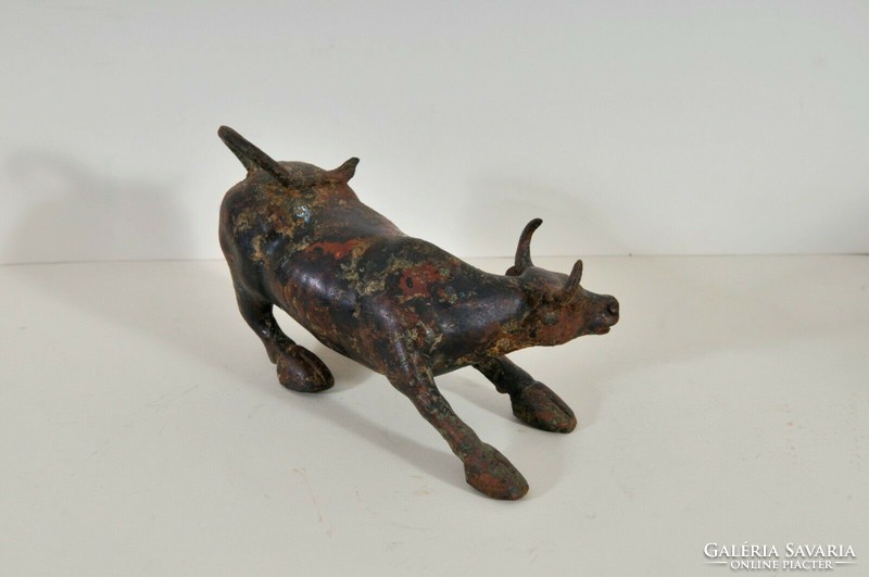 Antique Chinese buffalo, bronze figurine, 19th Century