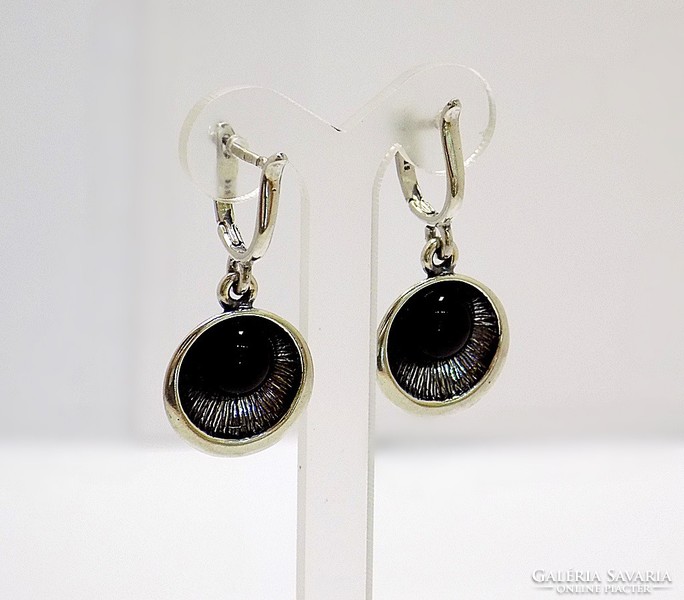 Onix stone silver earrings (zal-ag97794)