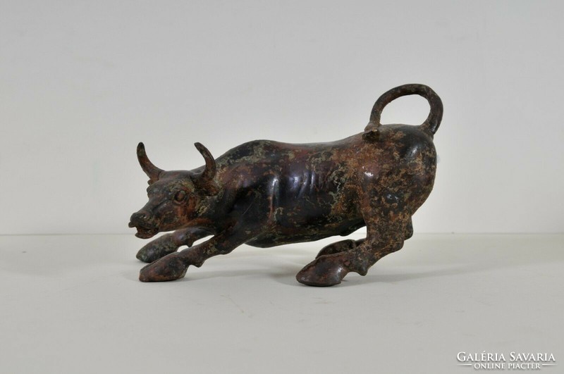 Antique Chinese buffalo, bronze figurine, 19th Century