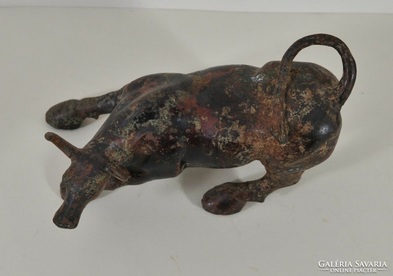 Antique Chinese buffalo, bronze figurine, 19th Century