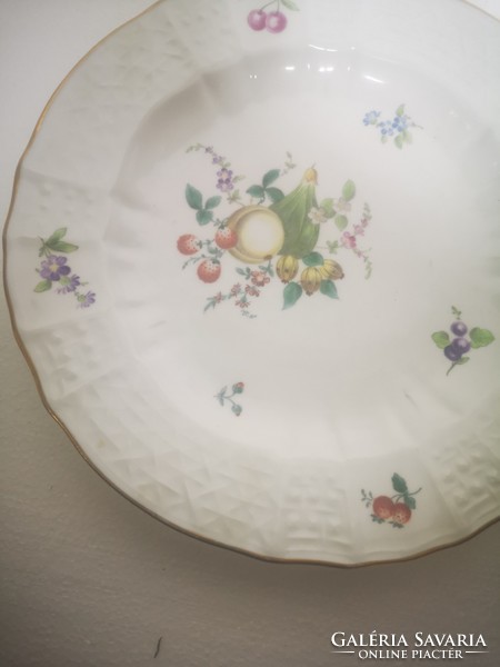 János Farkasházy fischer - fruit porcelain plate from Uzhhorod