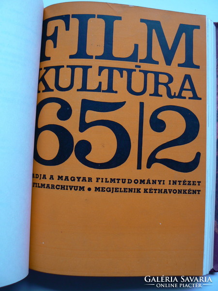 FILMKULTÚRA 1965, TELJES ÉVJÁRAT EGYBEKÖTVE, KÖNYV JÓ ÁLLAPOTBAN