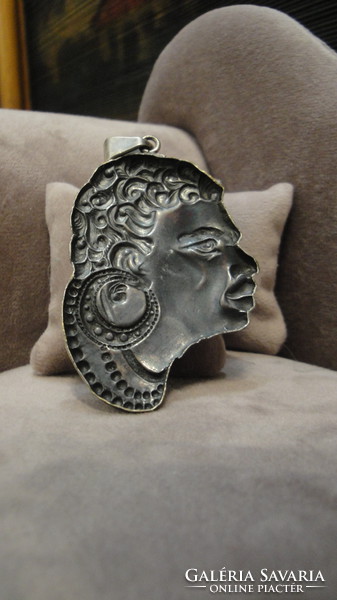 Art Deco ezüst medál