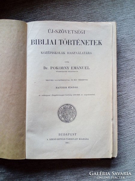 Dr. Pokorny Emánuel: Új-szövetségi bibliai történetek (1911)