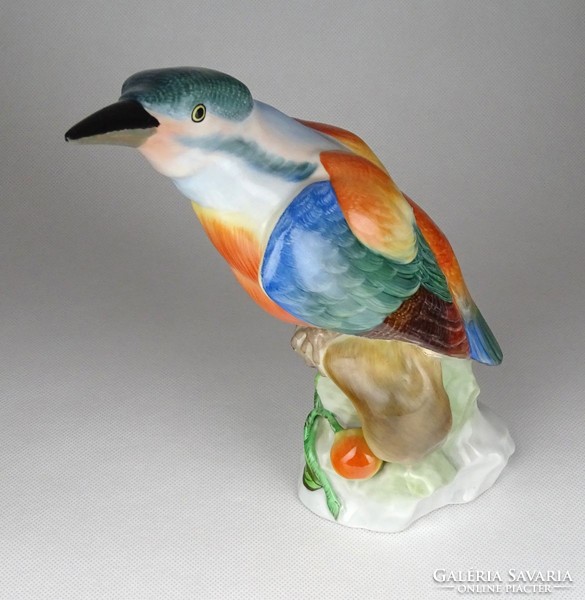 0C934 Herendi madár jégmadár porcelán figura 21 cm