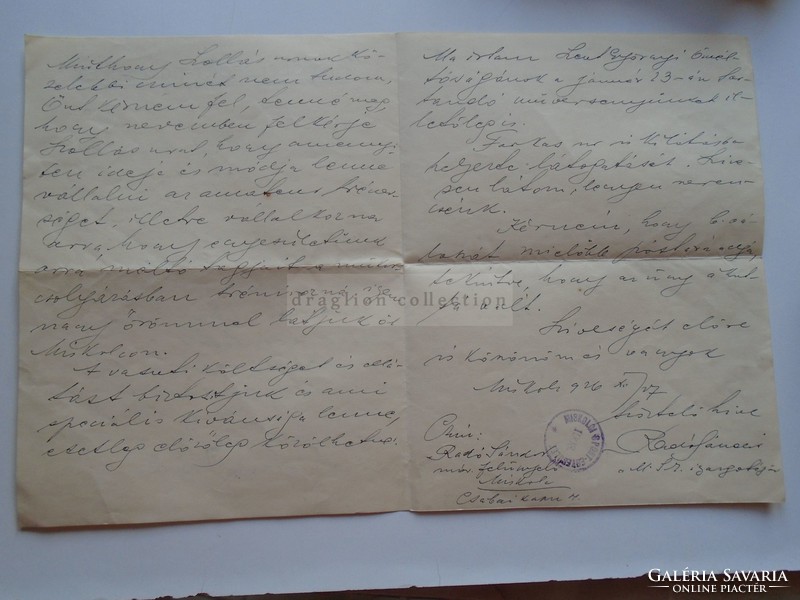G21.505 Miskolc Sports Association- Miskolc - handwritten letter from Sándor Radó, director 1926