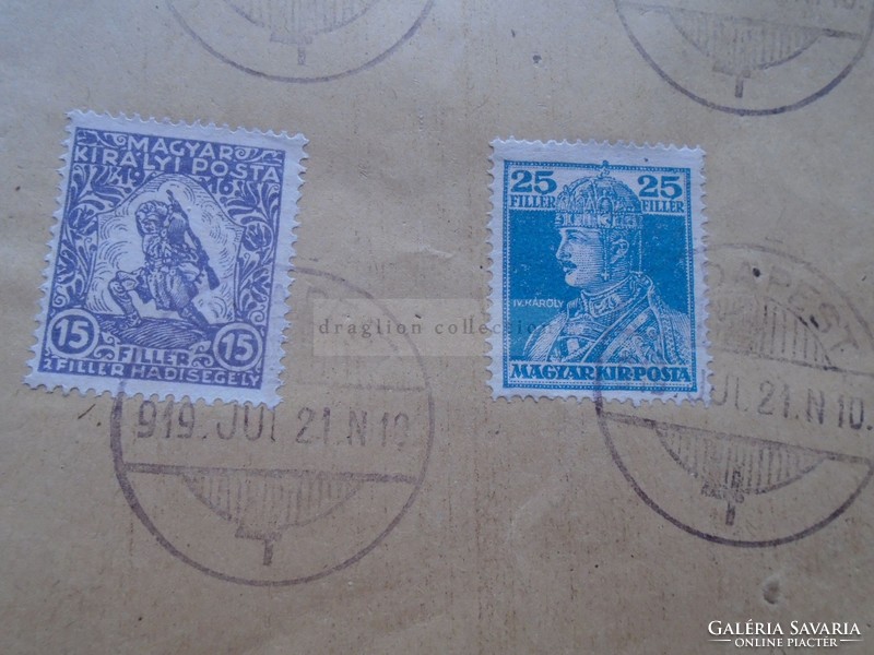 G21.507 Hungarian stamps ran on a large envelope -July 2119
