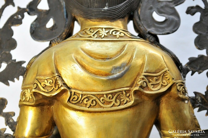 Green tara, antique bronze figurine