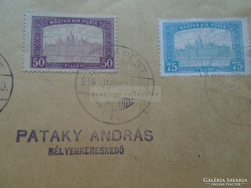 G21.507 Hungarian stamps ran on a large envelope -July 2119