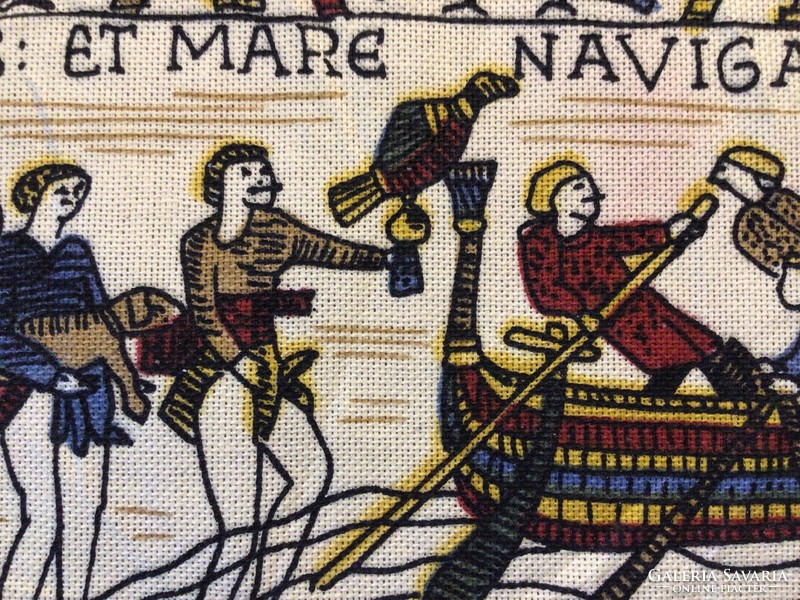 Canvas poster.Bayeux upholstery detail.