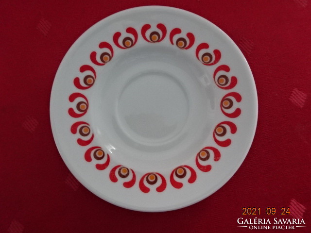 Great Plain porcelain coffee cup placemat, red pattern, diameter 11 cm. He has!