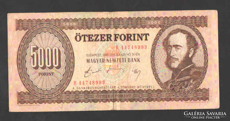 5000 Forint 1990. Vf !! 