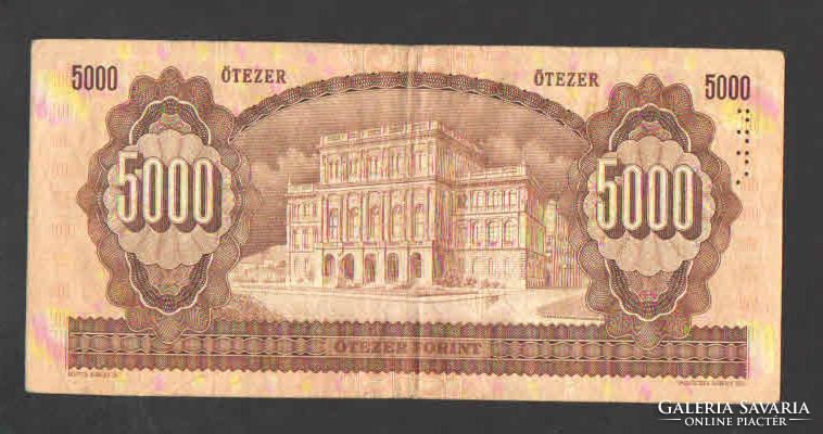 5000 forint 1990. VF!! "H". NAGYON SZÉP!!