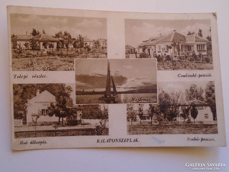 D184290 old postcard from Balatonszéplak p 1943