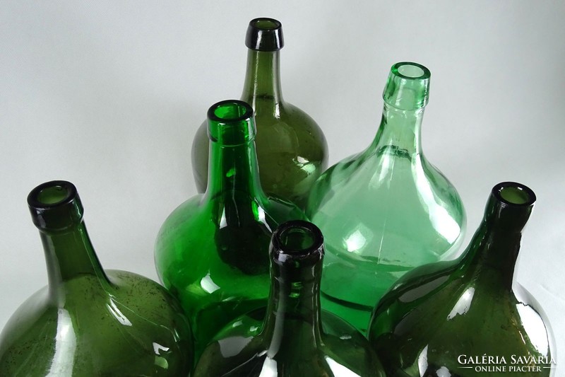 0I944 old wine demizon glass bottle 6 pcs 3 l
