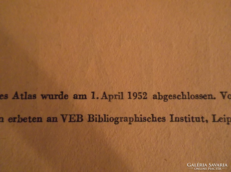 Book - 1952 - atlas - 63 pages - Austrian - 33 x 25 cm - good condition