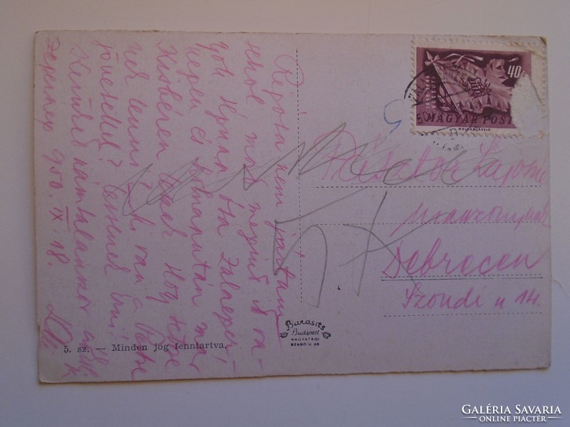 D184314 old postcard zalaegerszeg 1940's p 1950