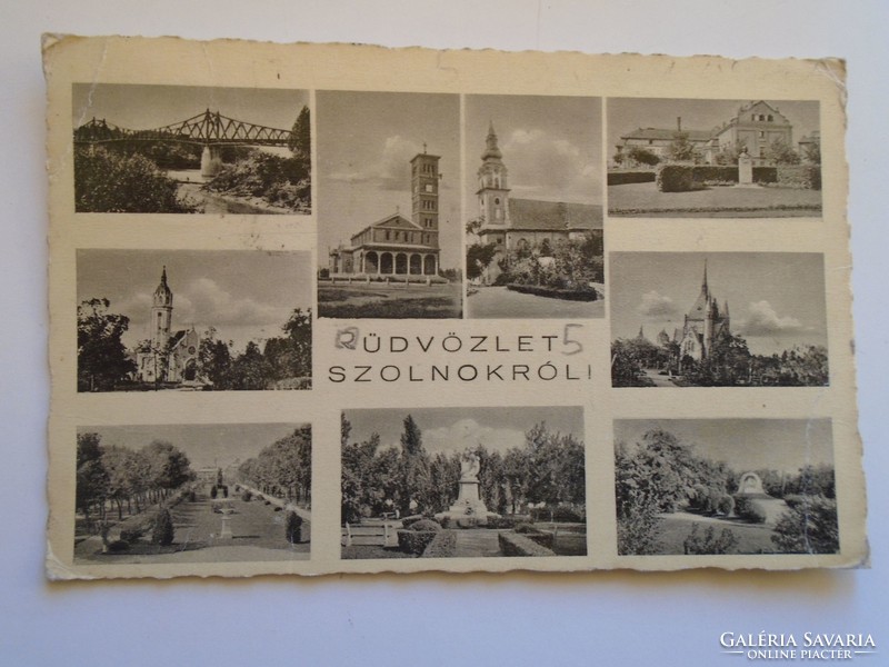 D184311 old postcard from Szolnok p1941
