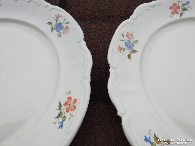 Buttercream-colored plate with a pair of bavaria / 24 cm in diameter